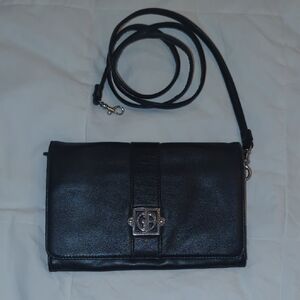 Elegant Black Leather Crossbody Bag
